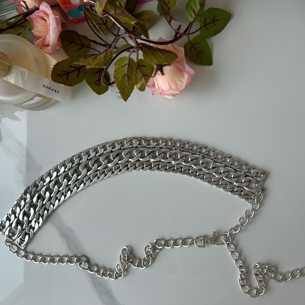 Dolls Kill Silver Chain Belt
